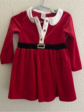 Carter’s Velvet Santa Claus Dress 18 Months